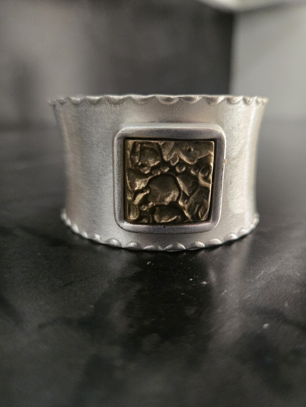 Rustic Cuff Mixed Metal Cuff